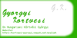 gyorgyi kortvesi business card